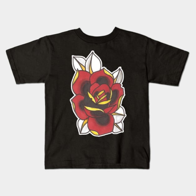 Rose Red Kids T-Shirt by ACAB